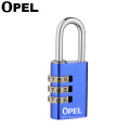 3 digit colour aluminium combination padlock